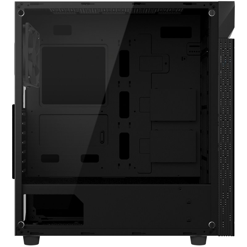 Boitier Moyen Tour ATX Gigabyte compatible C200 Glass RGB avec panneau vitré (Noir)