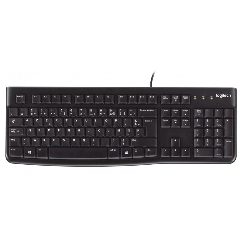 Logitech Keyboard K120 for Business clavier USB AZERTY Français Noir