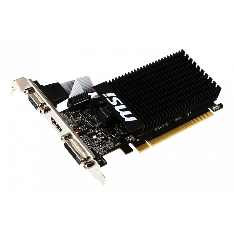 Carte Graphique Nvidia MSI compatible GeForce GT710 2GD3H 2Go LP (Low Profile Passive)