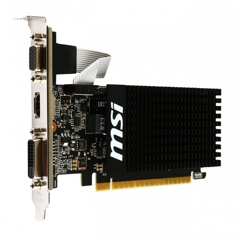 MSI compatible GeForce GT 710 2GD3H LP, 2048 MB DDR3, Low Profile