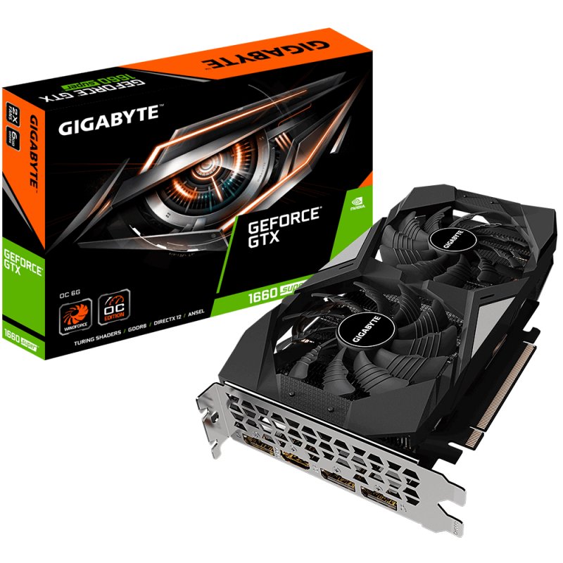 Gigabyte GV-N166SOC-6GD carte graphique NVIDIA GeForce GTX 1660 SUPER 6 Go GDDR6