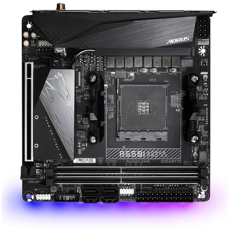 Gigabyte compatible B550I AORUS PRO AX - 1.0 - Motherboard - Mini-ITX - Socket AM4 - AMD B550
