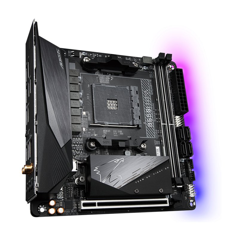 Gigabyte compatible B550I AORUS PRO AX - 1.0 - Motherboard - Mini-ITX - Socket AM4 - AMD B550