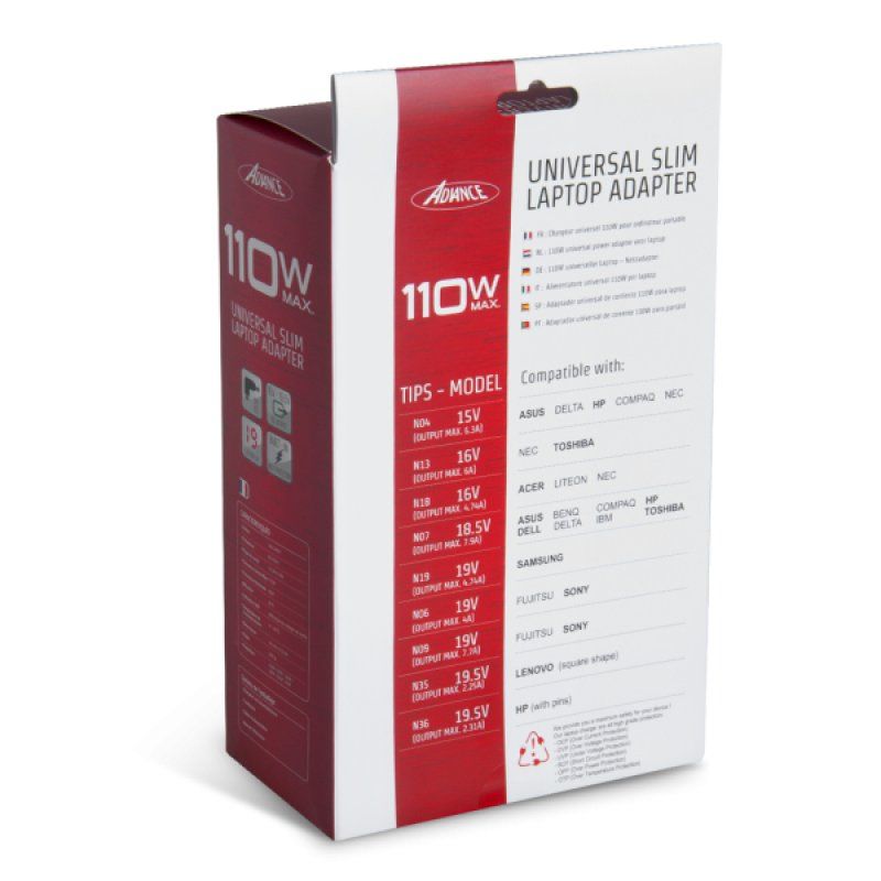 ADVANCE CHG-110 chargeur d'appareils mobiles Ordinateur portable Noir Secteur Intérieure