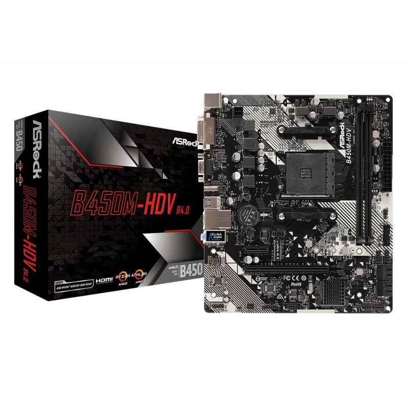 Carte Mère ASRock B450M-HDV (AM4) Micro ATX