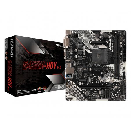 ASRock B450M-HDV R4.0, AMD B450-Mainboard - Sockel AM4