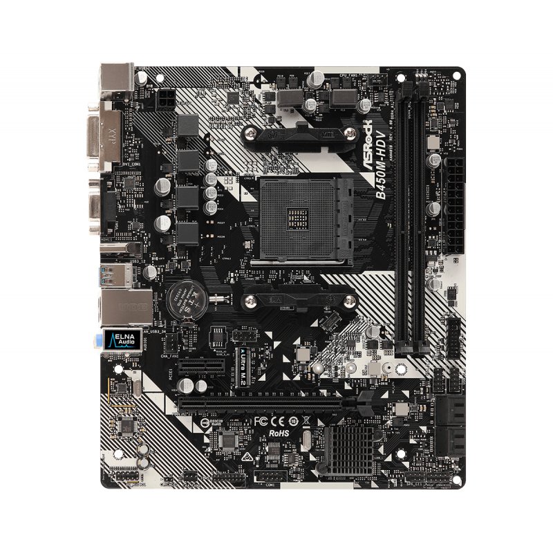 Asrock B450M-HDV R4.0 AMD B450 Emplacement AM4 micro ATX