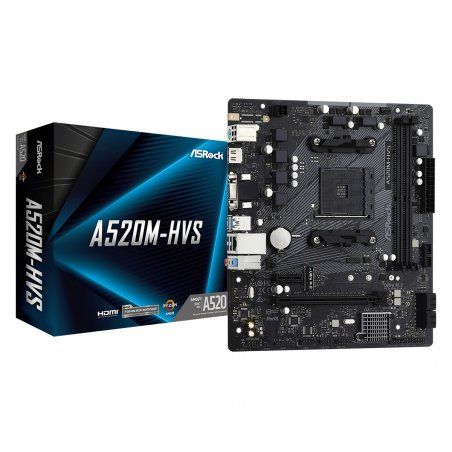 STOCK3 - Asrock A520M-HVS AMD A520 Emplacement AM4 micro ATX