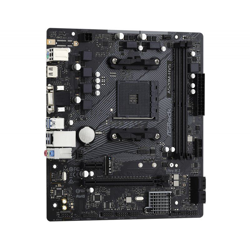 STOCK1 - Asrock A520M-HVS AMD A520 Emplacement AM4 micro ATX