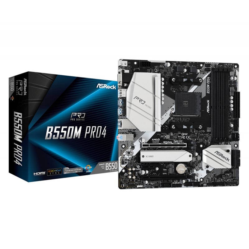 ASRock B550M Pro4 - Motherboard - micro ATX - Socket AM4 - AMD B550