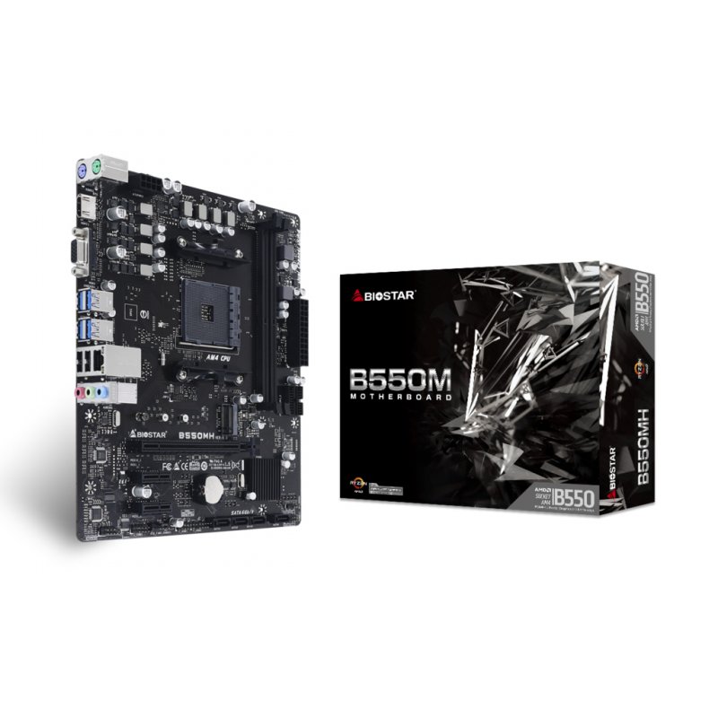 Biostar B550MH Ver. 6.0 AMD B550 Socket AM4 micro ATX