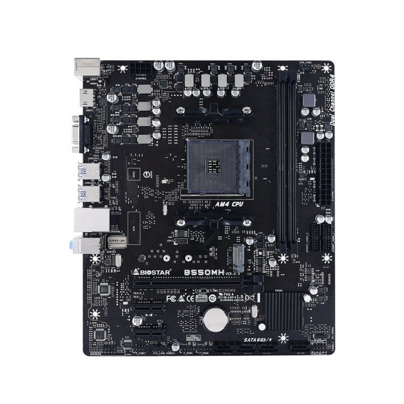 Biostar B550MH Ver. 6.0 AMD B550 Socket AM4 micro ATX