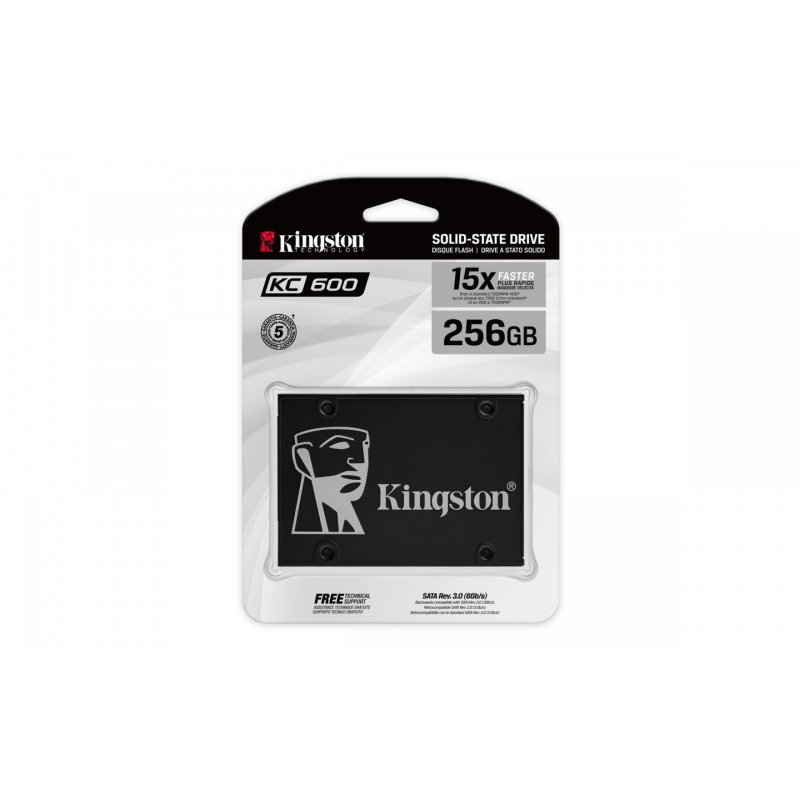 Kingston compatible KC600 - Solid-State-Disk - 256 GB - SATA 6Gb/s