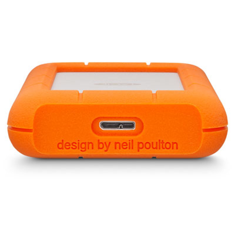 LaCie Rugged Mini external hard drive 2 TB Orange, Silver