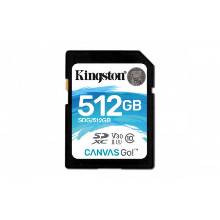 Carte mémoire Secure Digital (SD) Kingston compatible Canvas Select 512 Go SDXC Class 10 avec adaptateur
