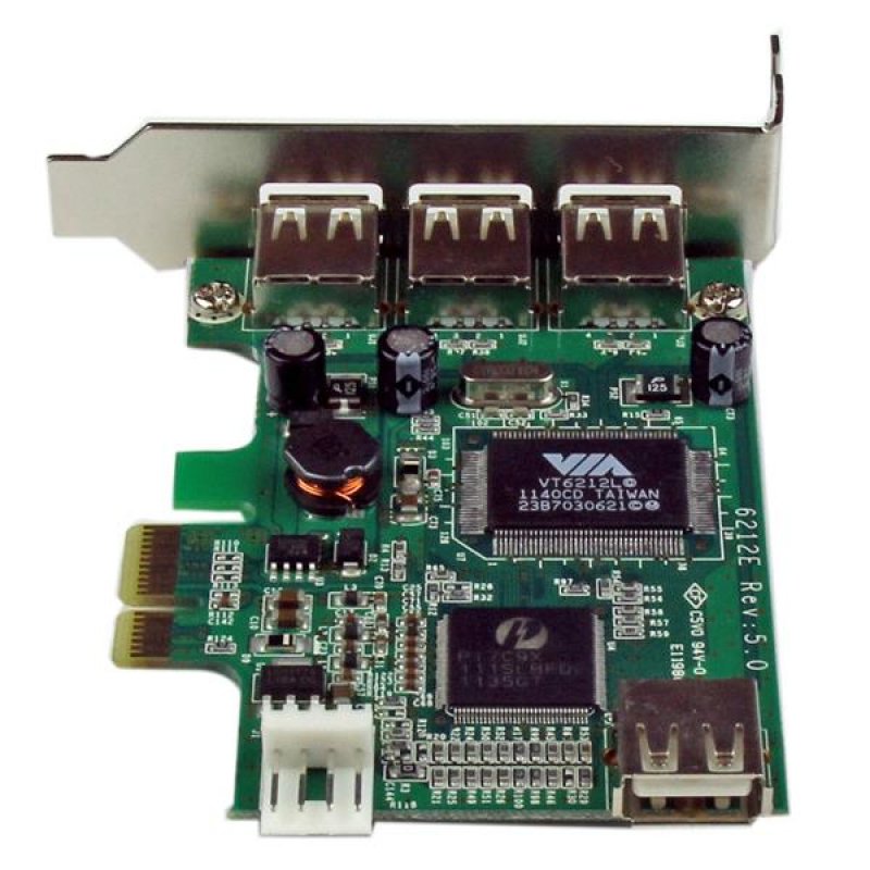 Carte PCI-Express Startech USB 2.0 - 3 ports externes + 1 port interne