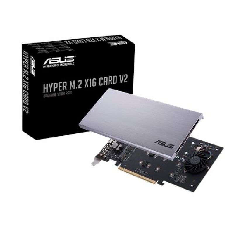 Carte Contrôleur PCI Express 16X Asus Hyper M.2 - 4 ports M.2 SATA