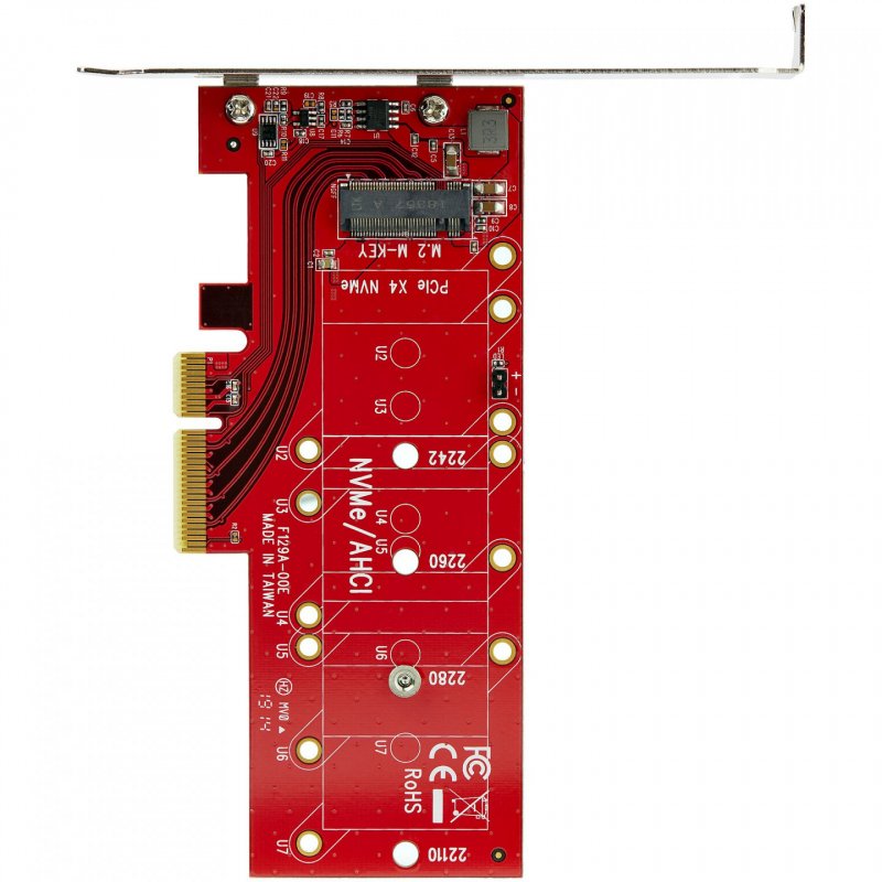 StarTech.com Adaptateur SSD PCIe M2 - x4 PCIe 3.0 NVMe / AHCI / NGFF / M-Key - Low Profile et Full Profile - Adaptateur 