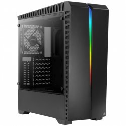 Boitier Moyen Tour ATX AeroCool compatible Scar RGB avec panneau vitré (Noir)