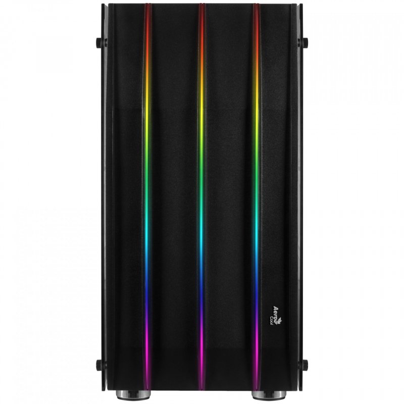 Boitier Moyen Tour ATX AeroCool compatible Klaw RGB avec panneau vitré (Noir)