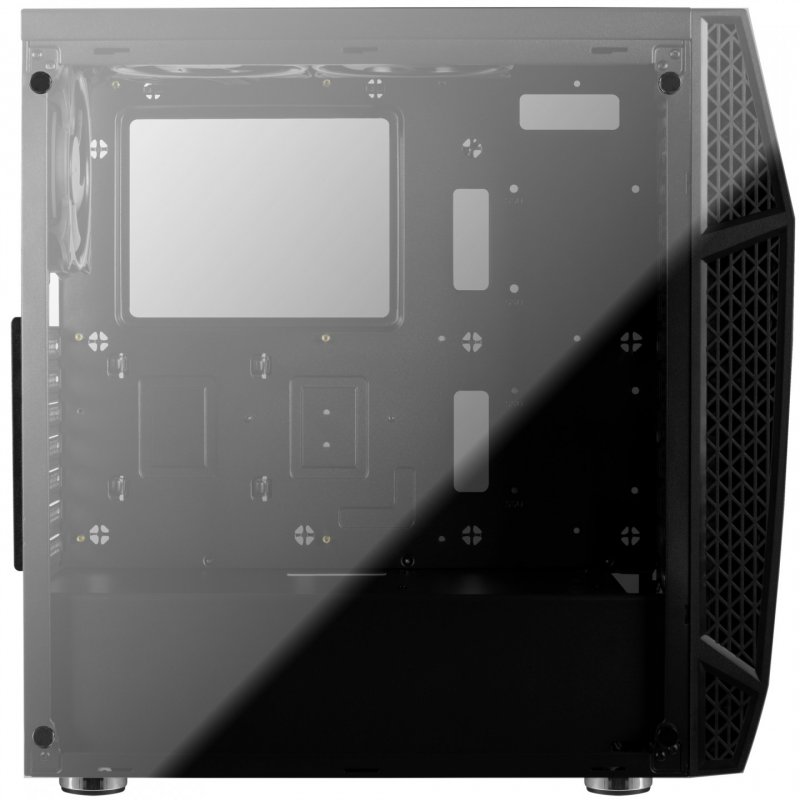 Boitier Moyen Tour ATX AeroCool compatible Klaw RGB avec panneau vitré (Noir)