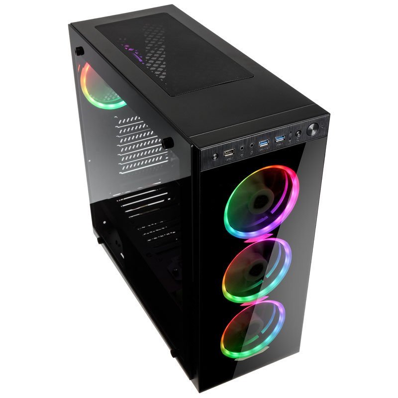 Boitier Kolink compatible Horizon RGB Noir avec fenetre