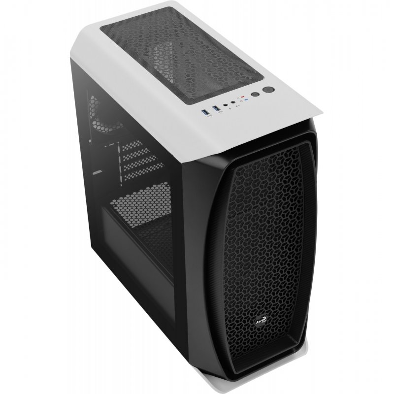 Boitier Mini Tour Micro ATX AeroCool compatible Aero One Mini avec panneau vitré (Blanc)