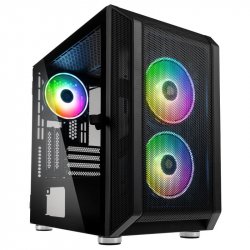 Boitier Mini Tour Micro ATX Kolink compatible Citadel Mesh RGB avec panneau vitré (Noir)