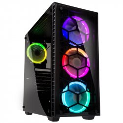 Boitier Kolink compatible Observatory RGB Tempered Glass Noir avec fenetre
