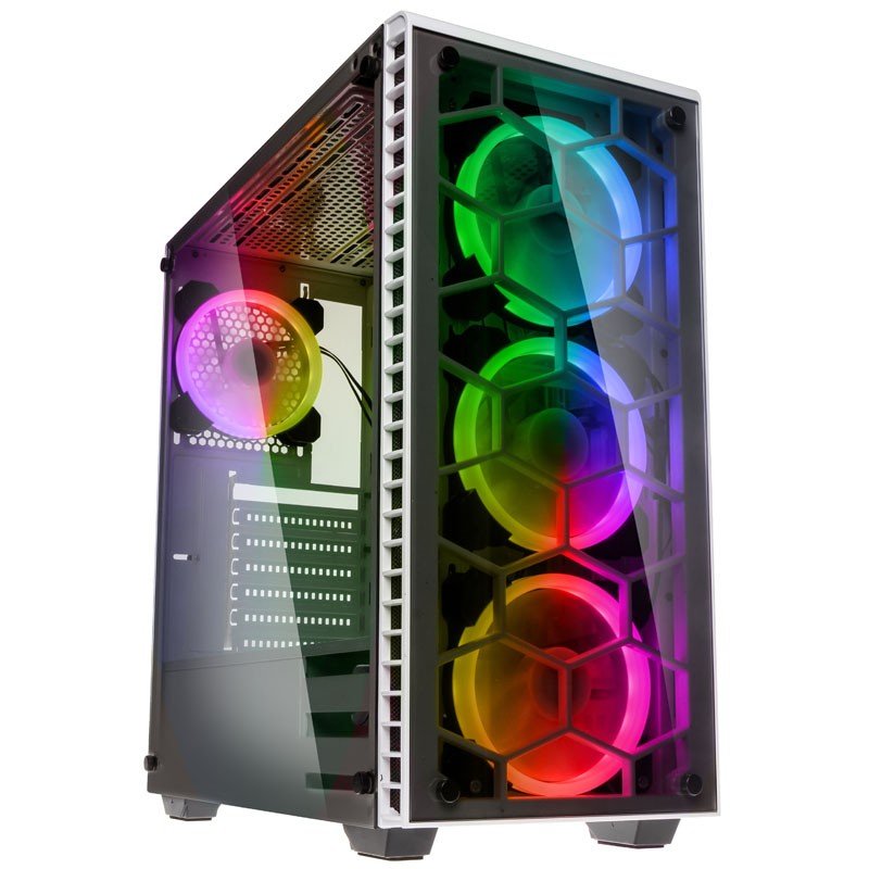 Kolink compatible Observatory RGB Midi-Tower, Tempered Glass - weiß Window
