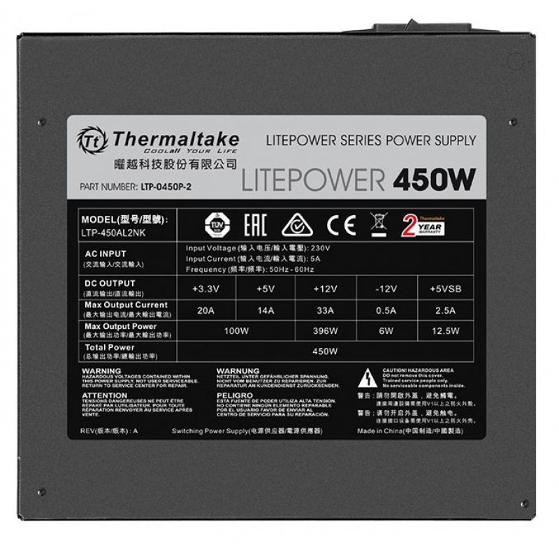 Alimentation ATX Thermaltake compatible Litepower - 450W