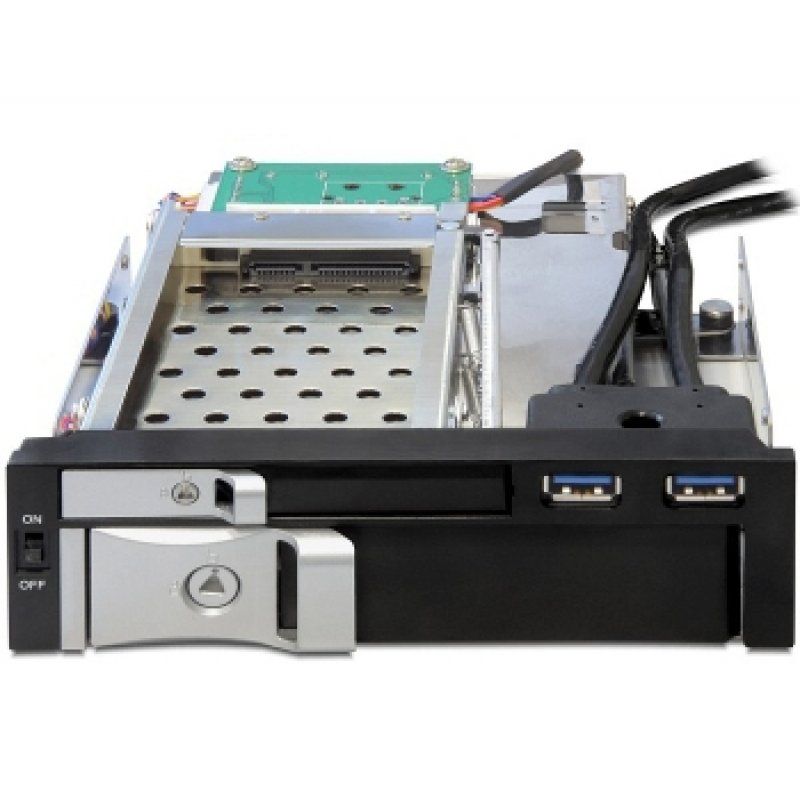 DeLOCK 47209 drive bay panel 13.3 cm (5.25") I/O ports panel Black