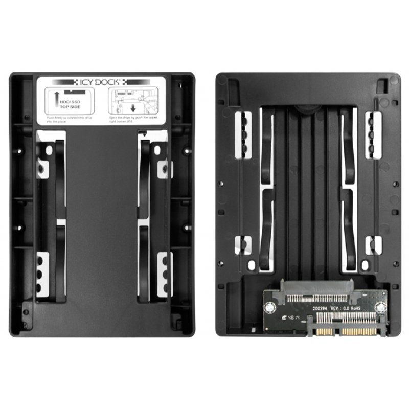 Icy Dock MB882SP-1S-3B drive bay panel 8.89 cm (3.5") Carrier panel Black