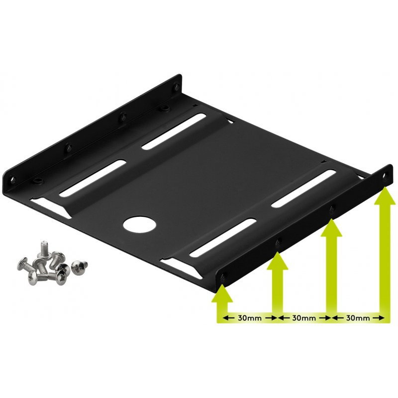 Berceau 2"1/2 dans une baie de 3"1/2 (Noir)